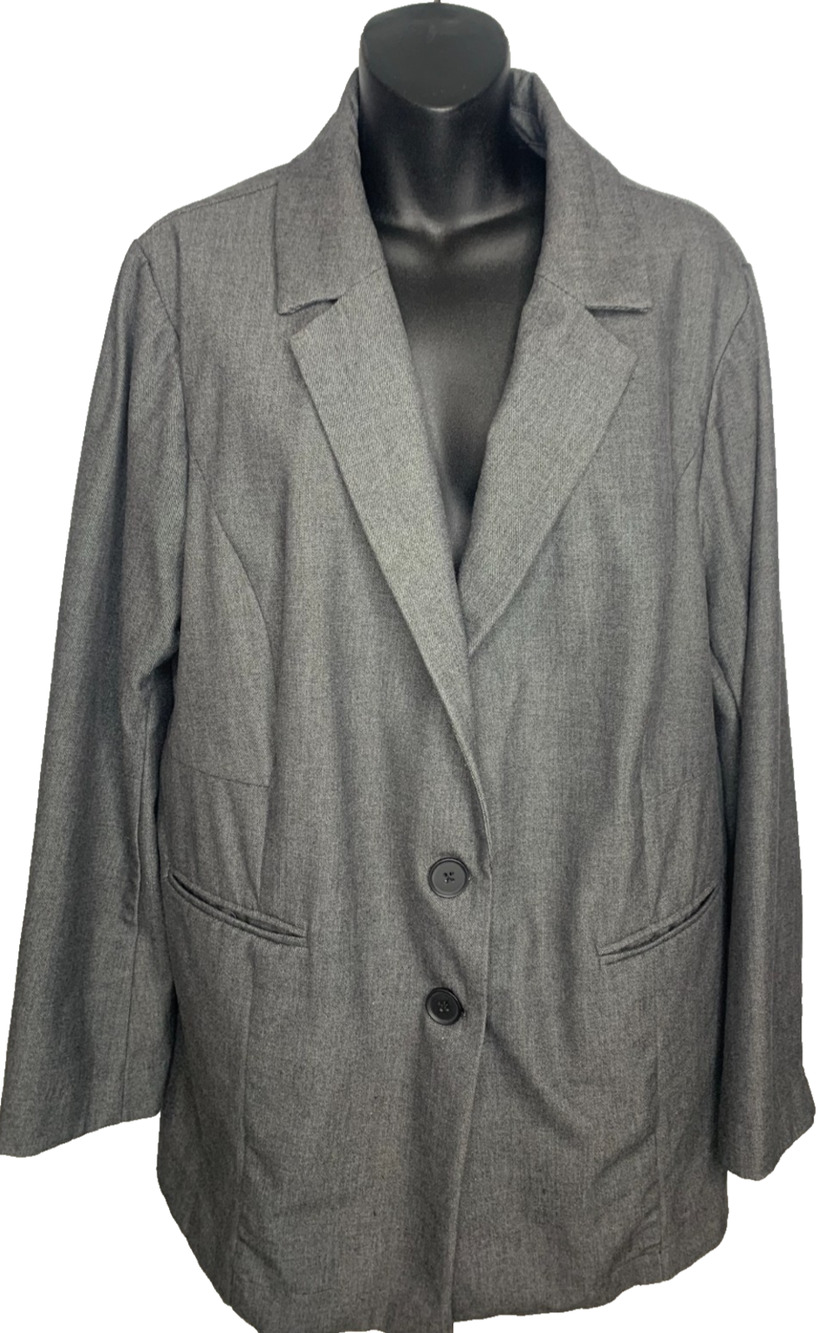Torrid Women's 2 Gray 2 Button Blazer Jacket